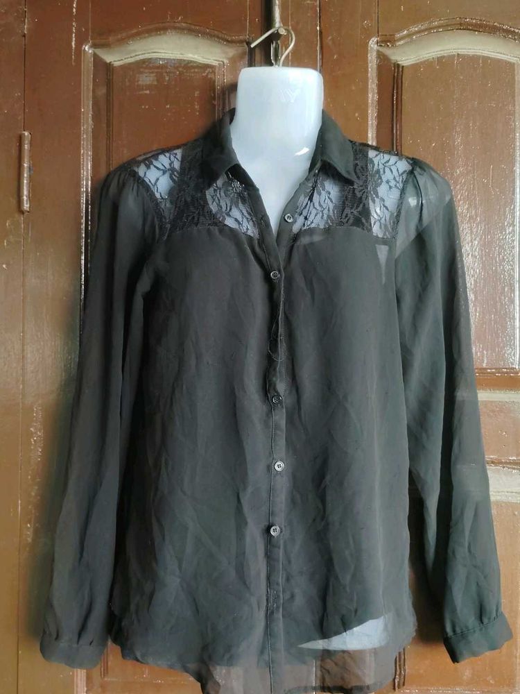 Black Transperent Tops