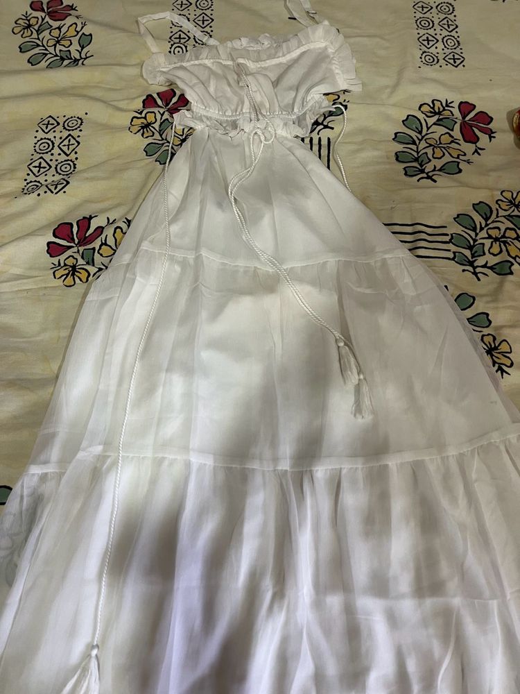 White Tiered Maxi Dress