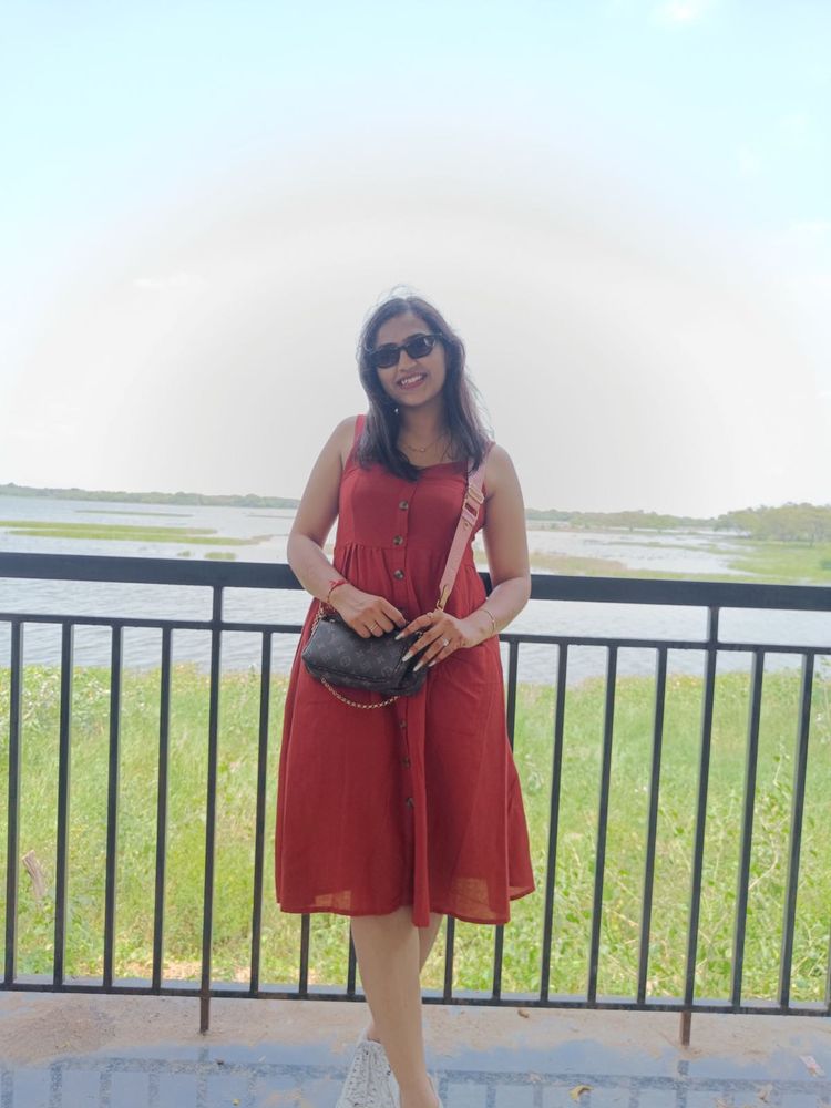 Tokyo Talkies Women Rust Solid A-Line Dress