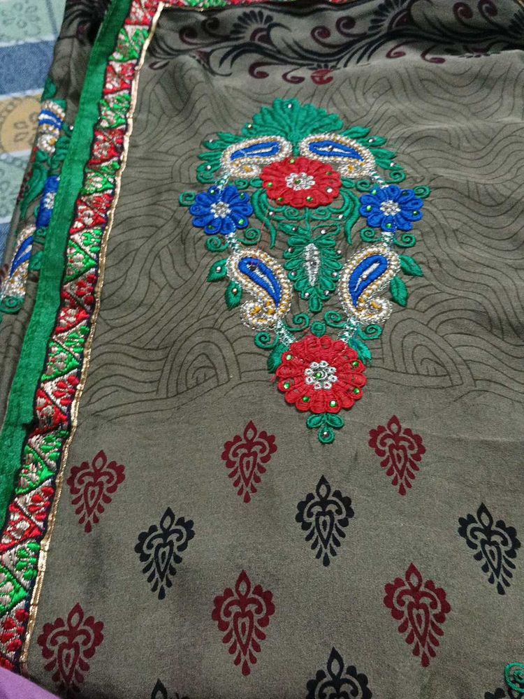 Elegant Embroidered Saree