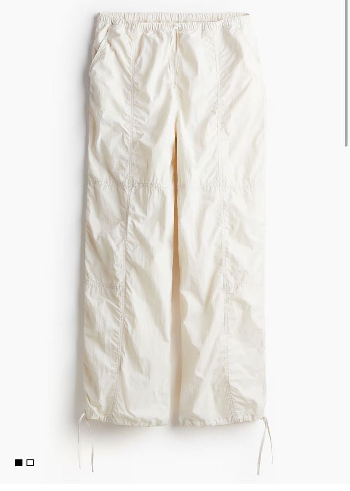 H&amp;M White Drawstring Pants