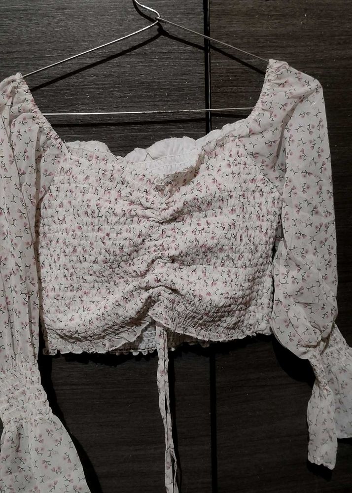 Floral Print Crop Top