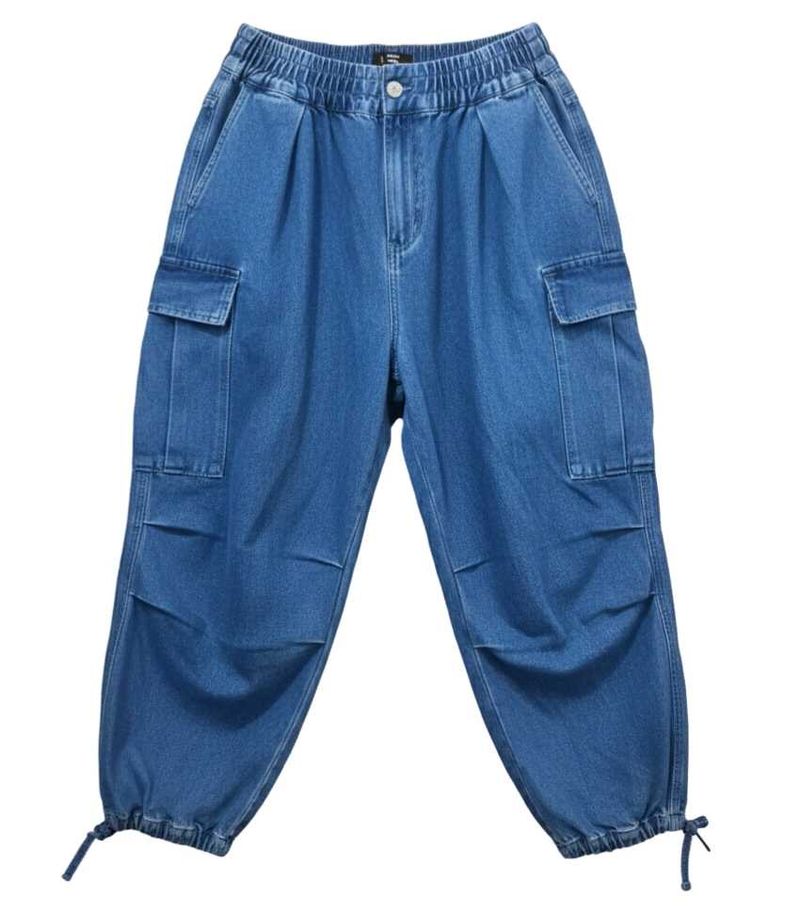 Denim Parachute pants