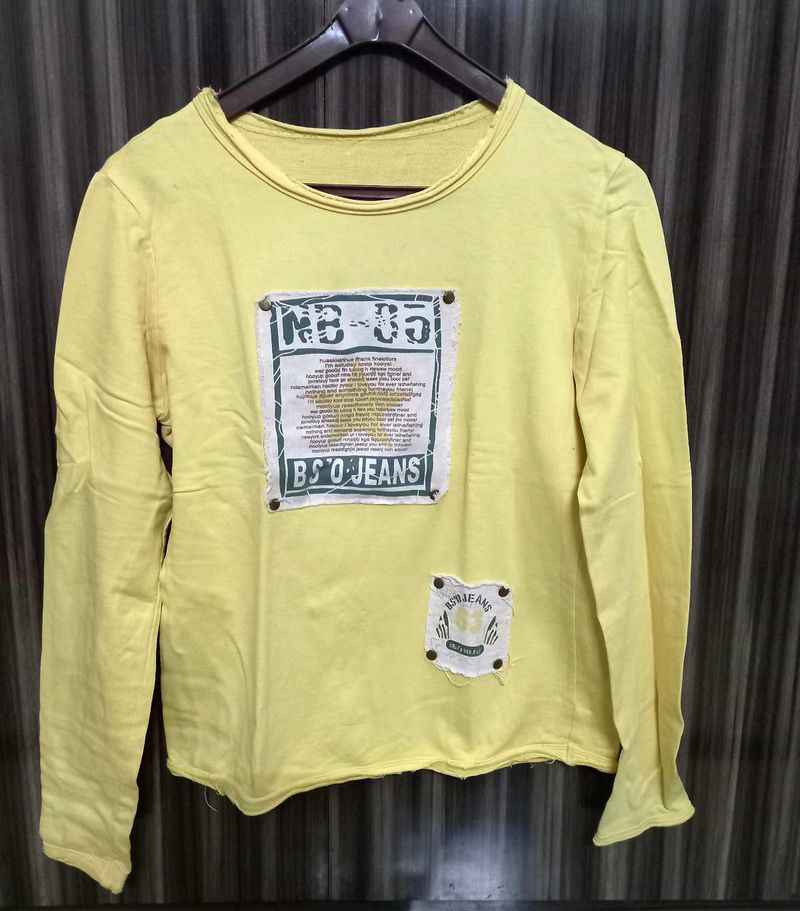 Yellow Graphic Print Tee