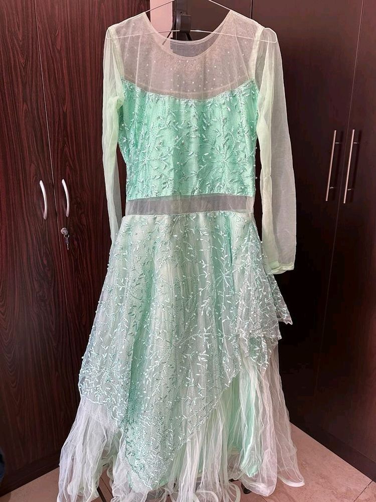 New Year Offer...Sky Blue Wedding Gown