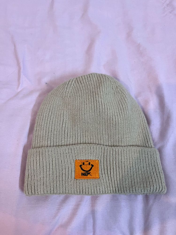 HEP Beanie with Smiley Face Patch