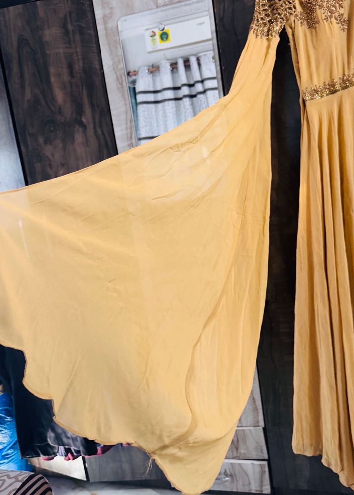 Beautiful Gawn Dress With Unique Sleeves