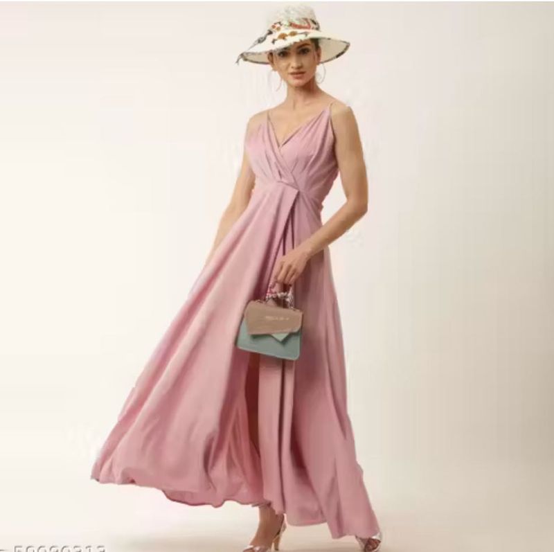 Elegant Pink Maxi Dress