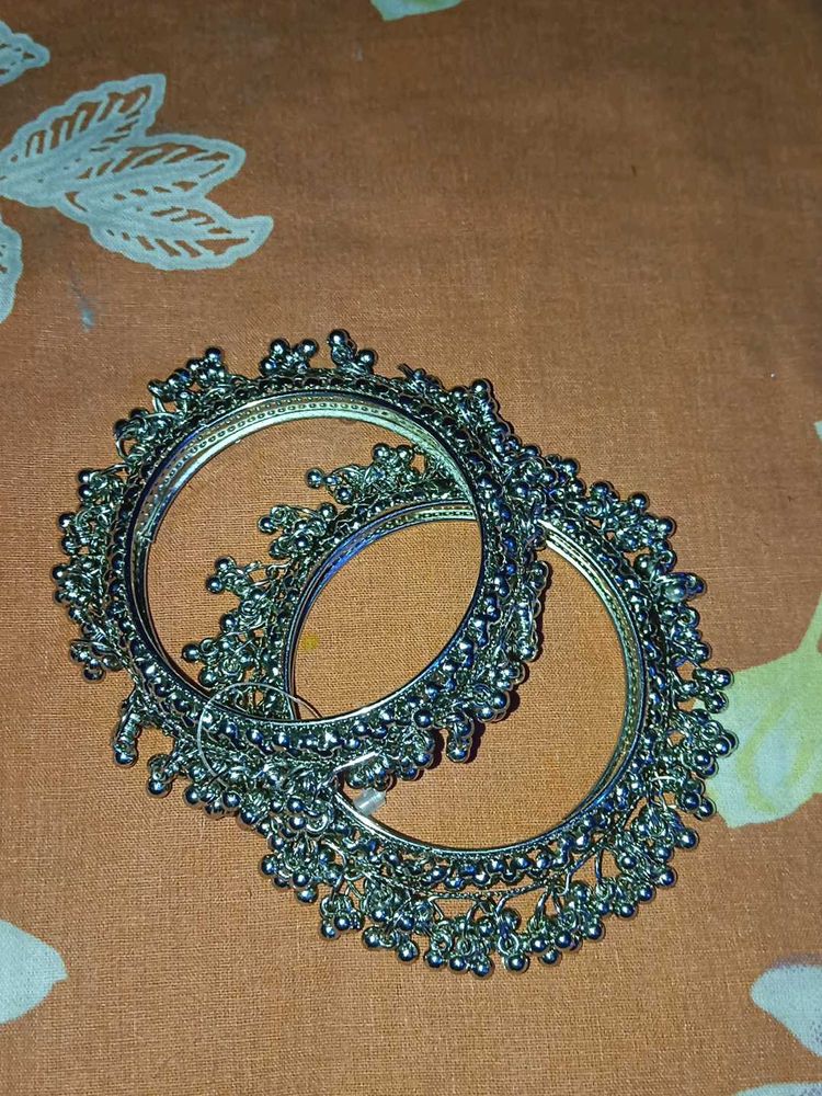 Oxidized Silver Bangles