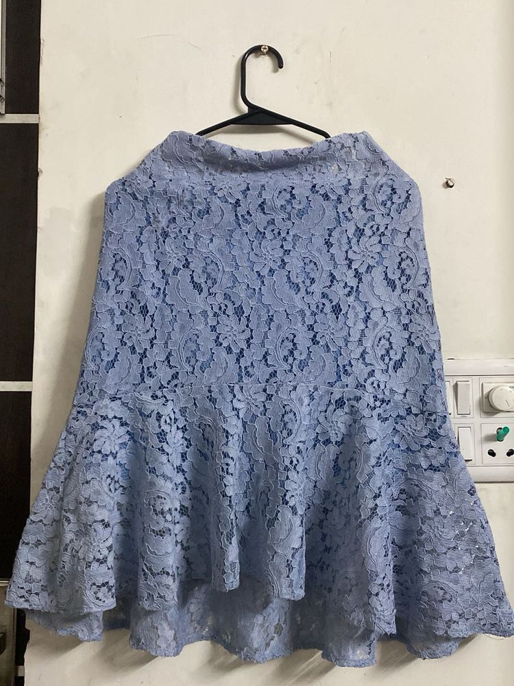 Blue Lace Skirt