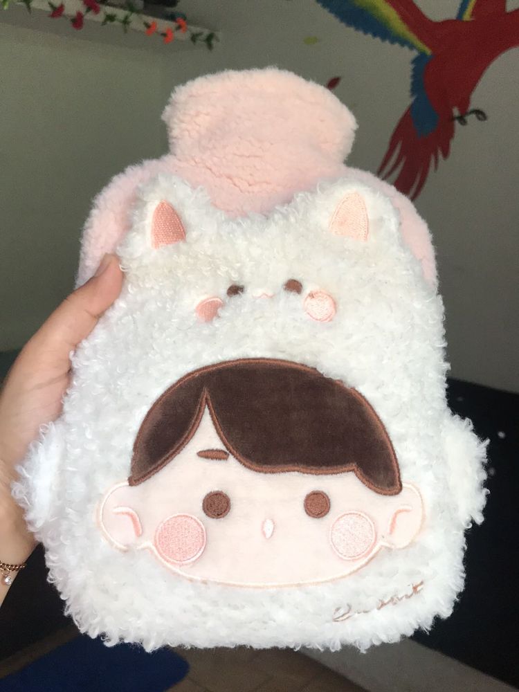 Cute Hot Water Bottle With Plush Cover