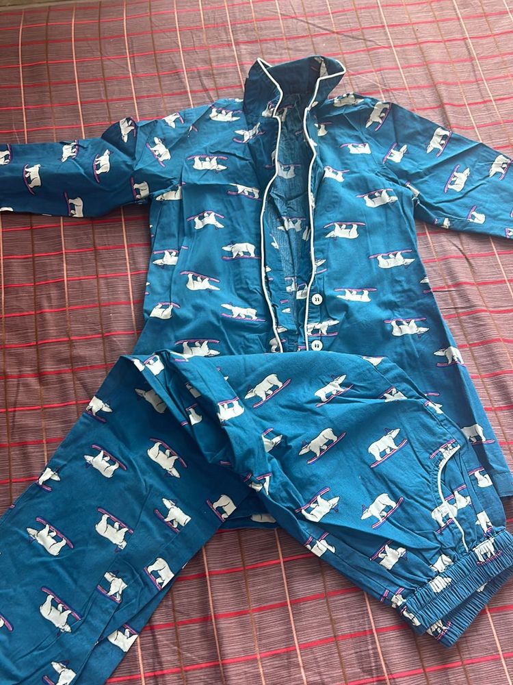 Pure Cotton Bear Night suit