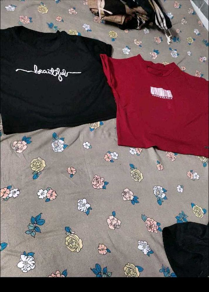 2crop Tshirt Used Just 2_3 Time No Coin