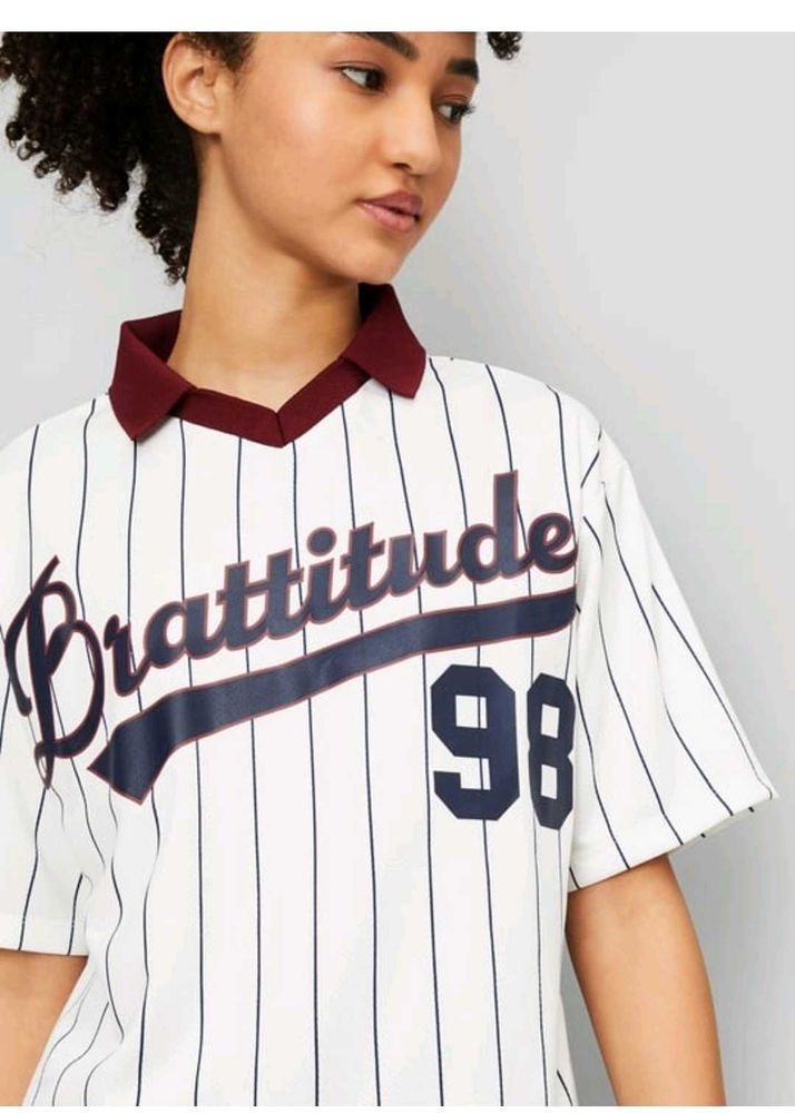 Oversized Striped Polo jersey aesthetic 2X