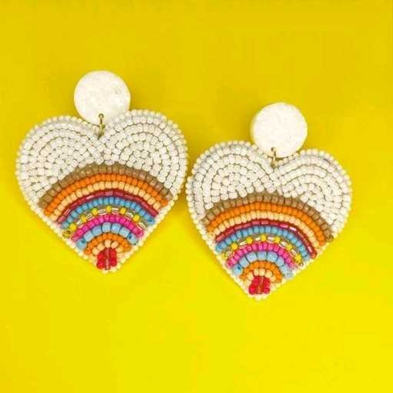 Heart Rainbow Earrings🧿