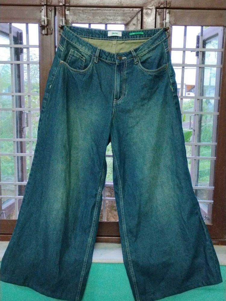 Wide Leg Baggy Denim Jeans