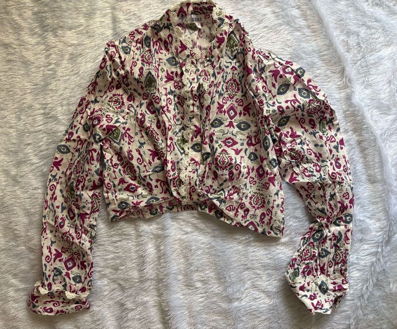 Boho Chic Floral Print Crop Top