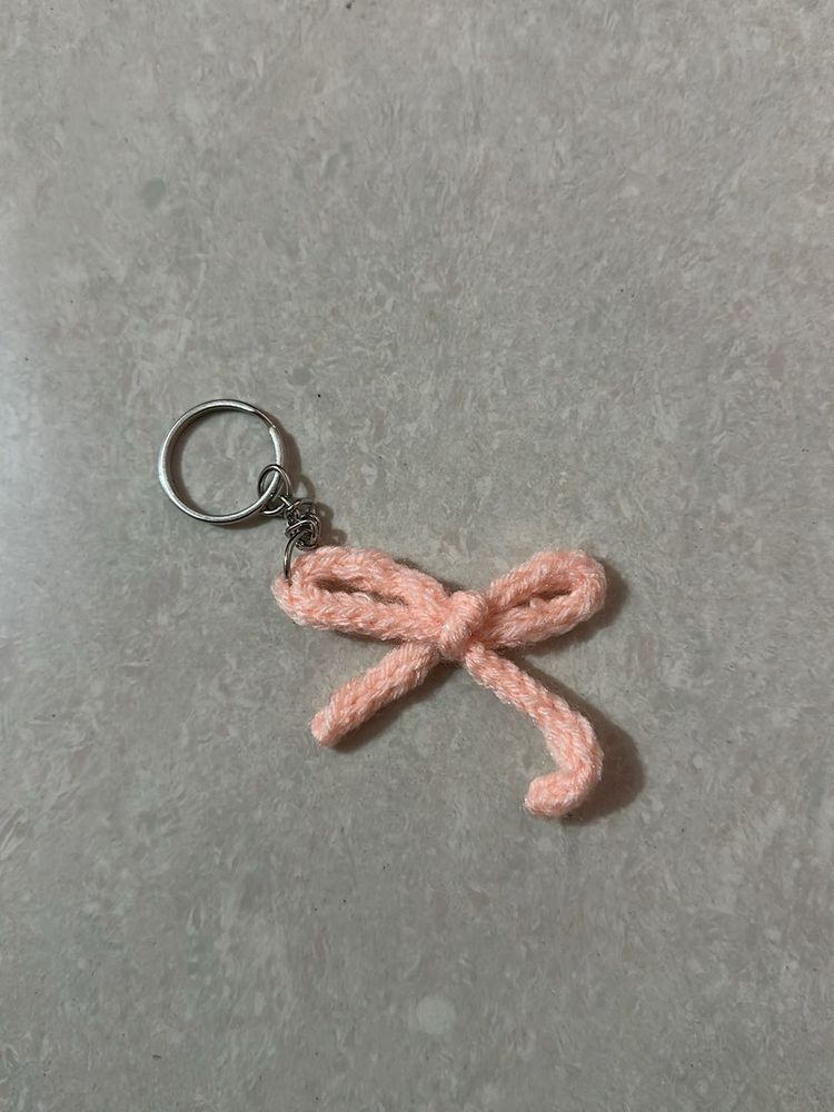 Cute Bow crochet Keychain