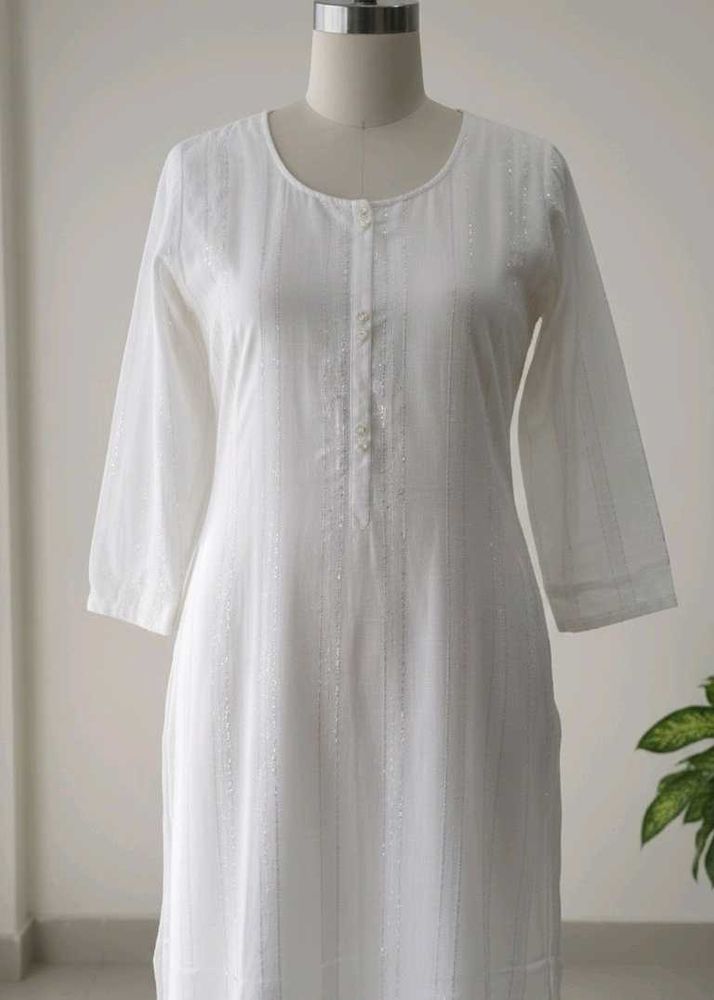 Elegant White Kurta(L)