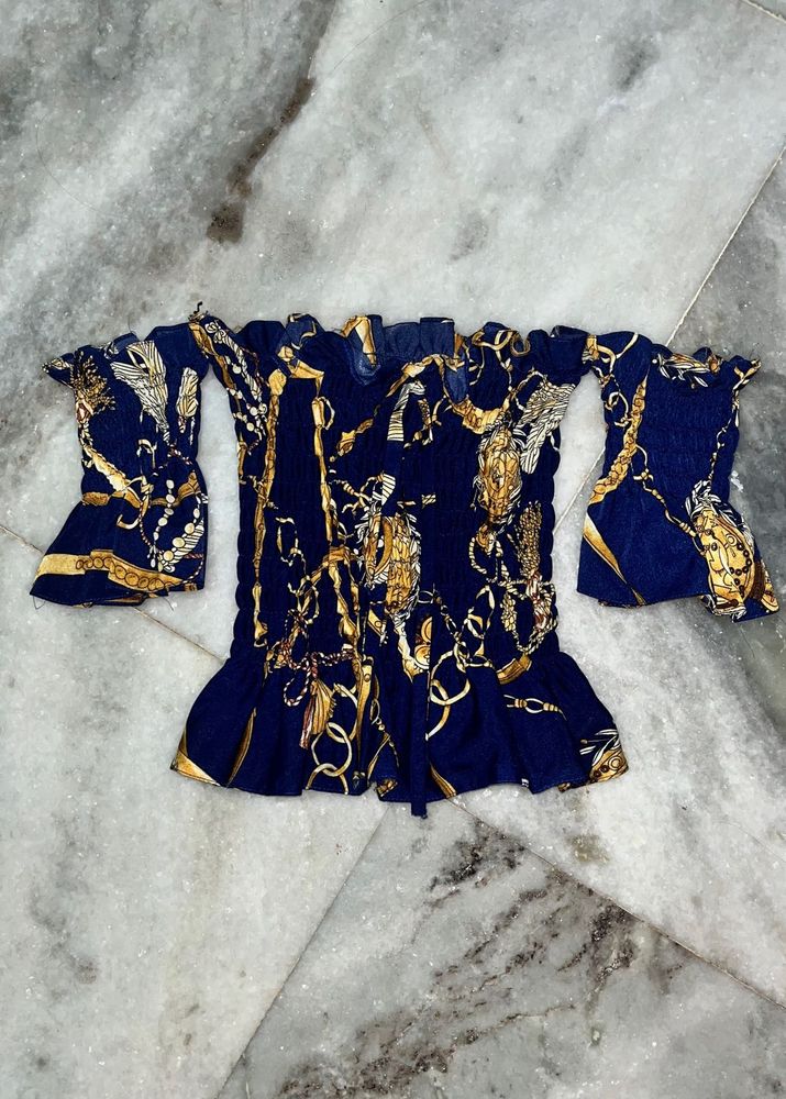 Printed Off-Shoulder Top