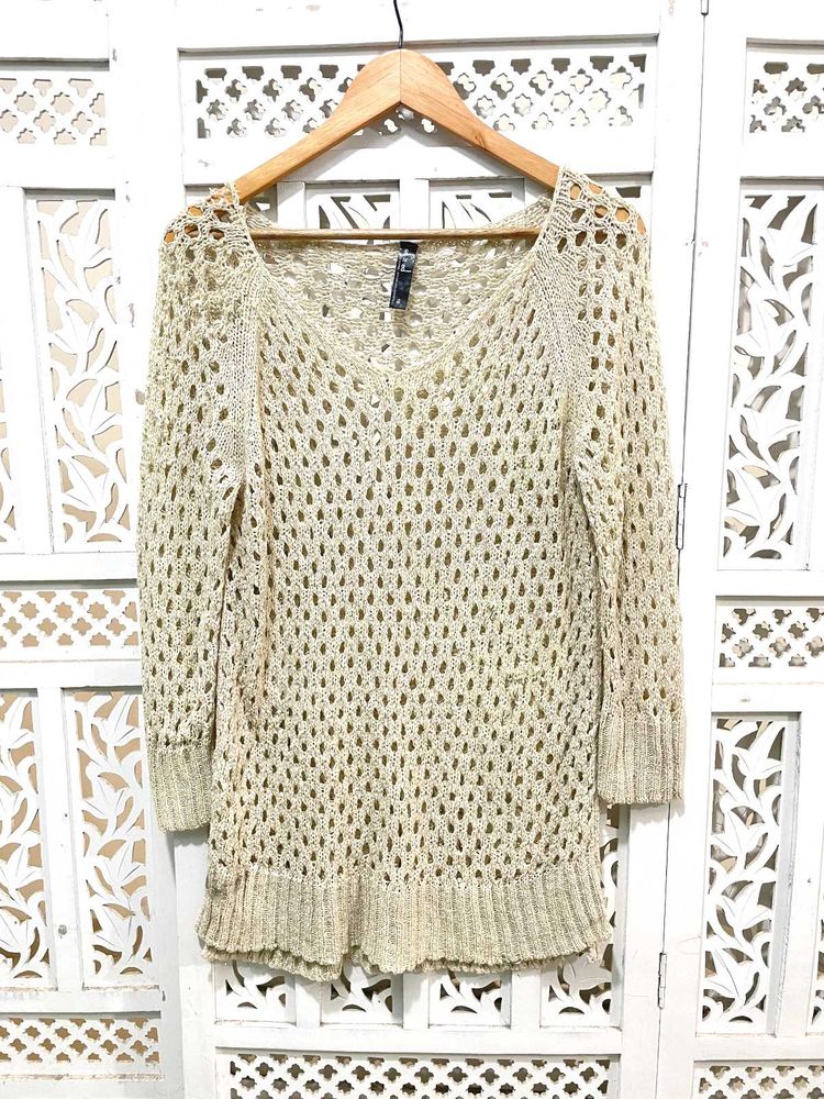 Imported Crochet Knit Sweater C