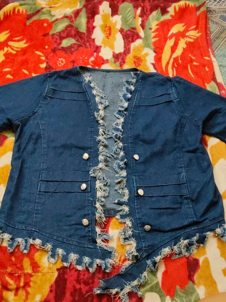 Distressed Denim Jacket