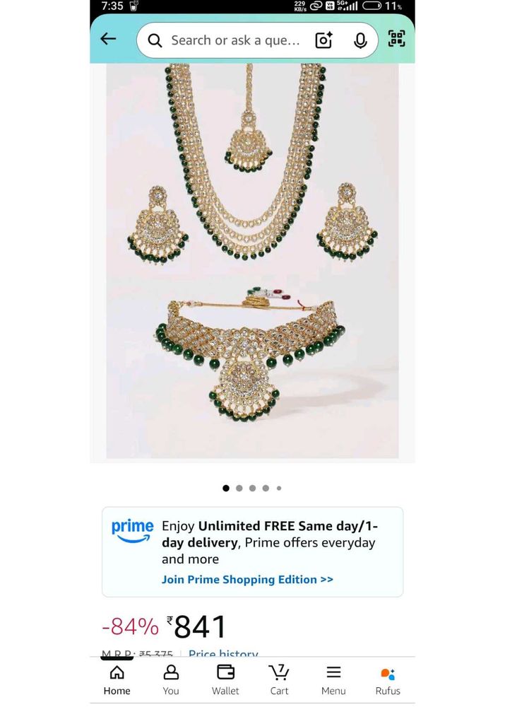 Elegant Indian Jewelry Set