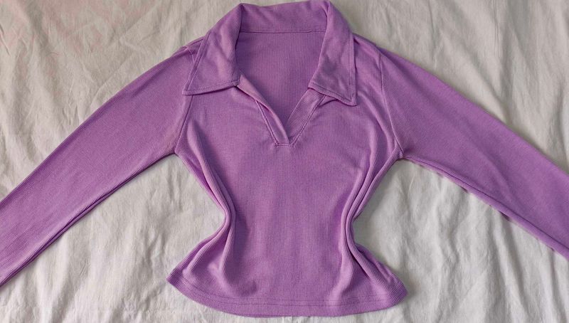 Purple Long Sleeve Top