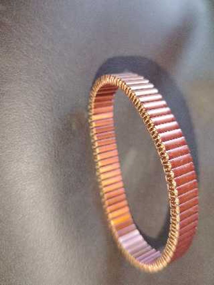 Unique Copper Tone Bangle Bracelet