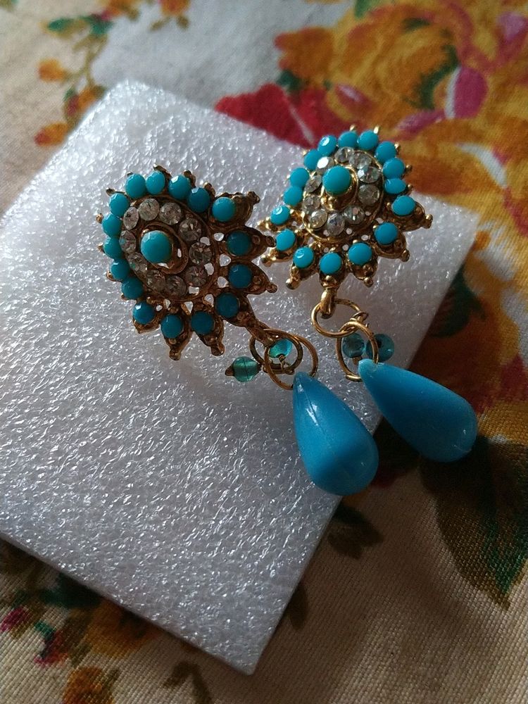Boho Turquoise Drop Earrings