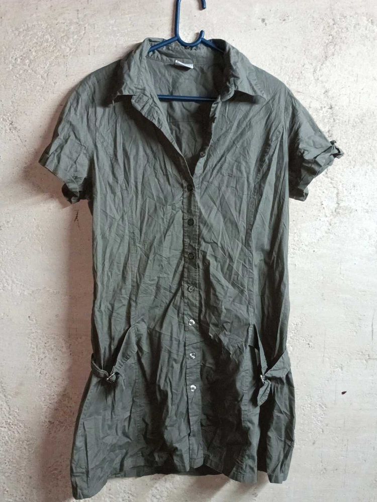 Ladies Fashion Casual Shirt Top Long Tunic
