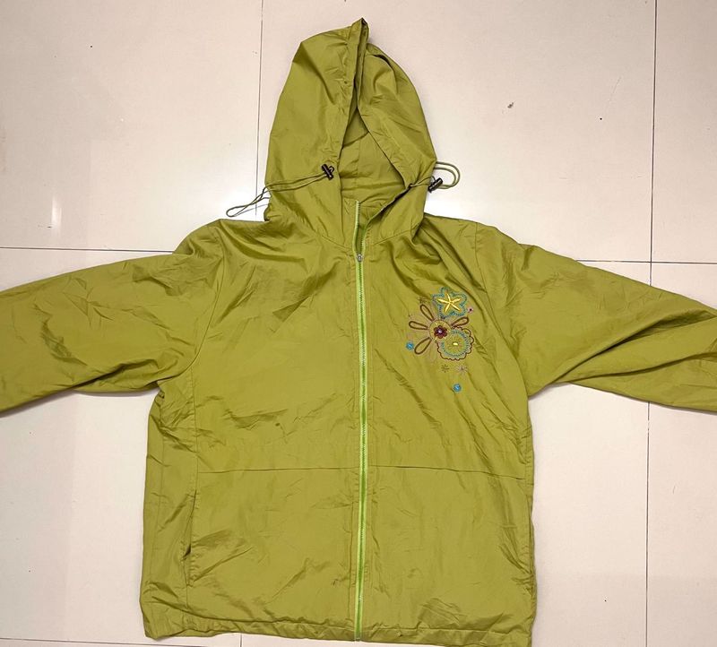 Green Floral Embroidered Jacket