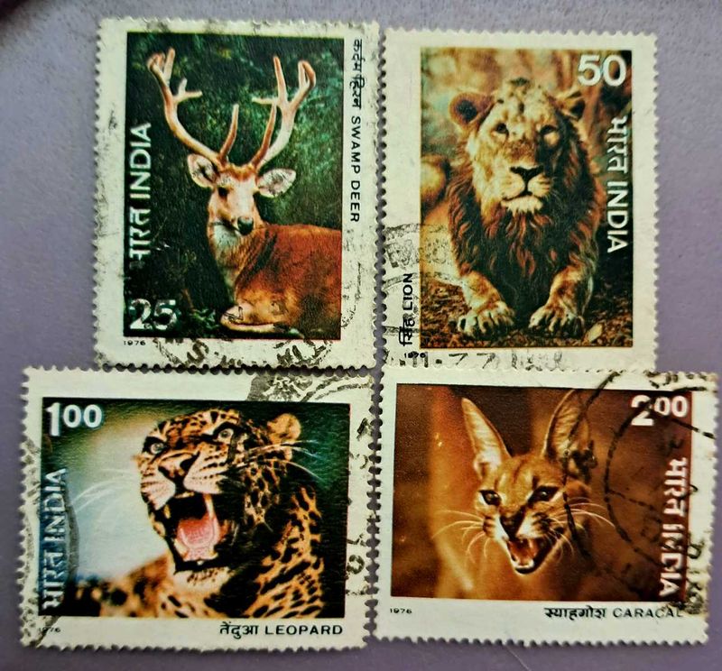 1976 - Vintage India Wildlife Stamp Collection
