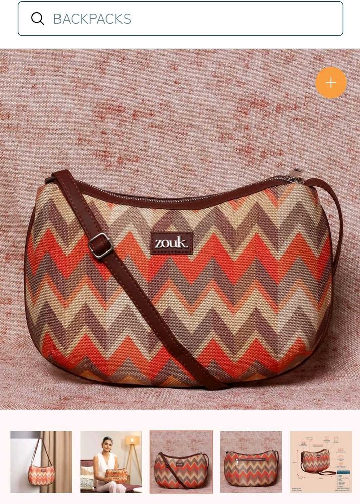 New Zouk Structured Shoulder Bag