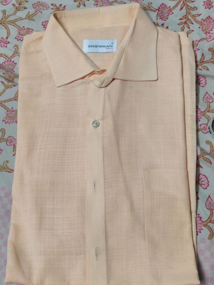 Cotton Linen Half Sleeves Shirt For Men (Xxl)