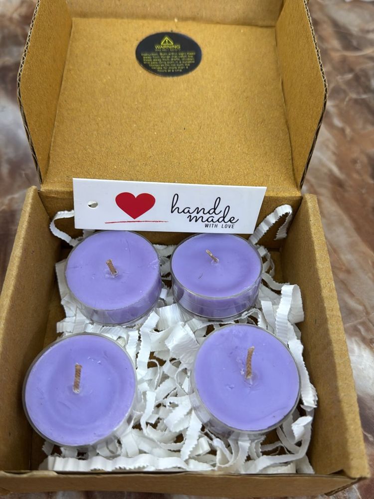 Tealight Lavender Scented Candle -4pcs