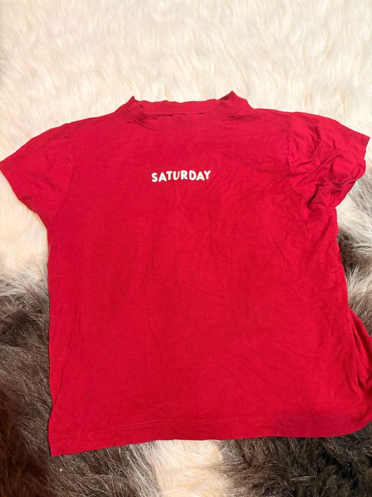 Red Saturday Tee