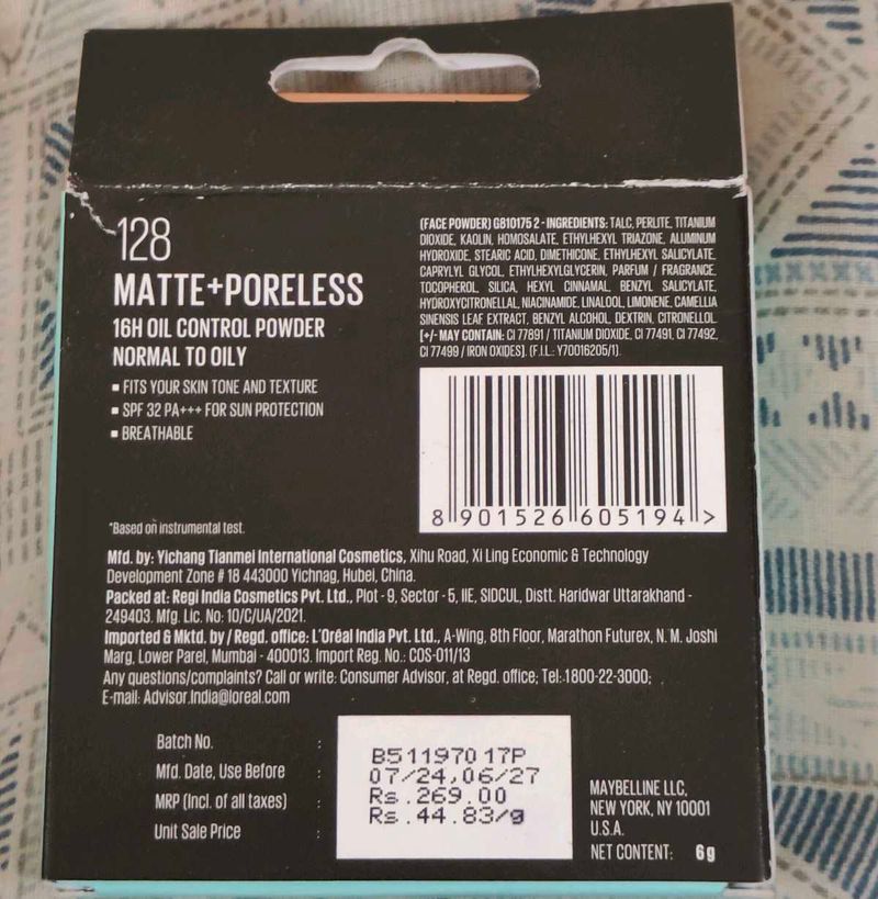 Maybelline Matte + Poreless Powder