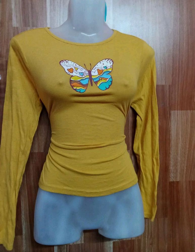 Cute Butterfly Print Top