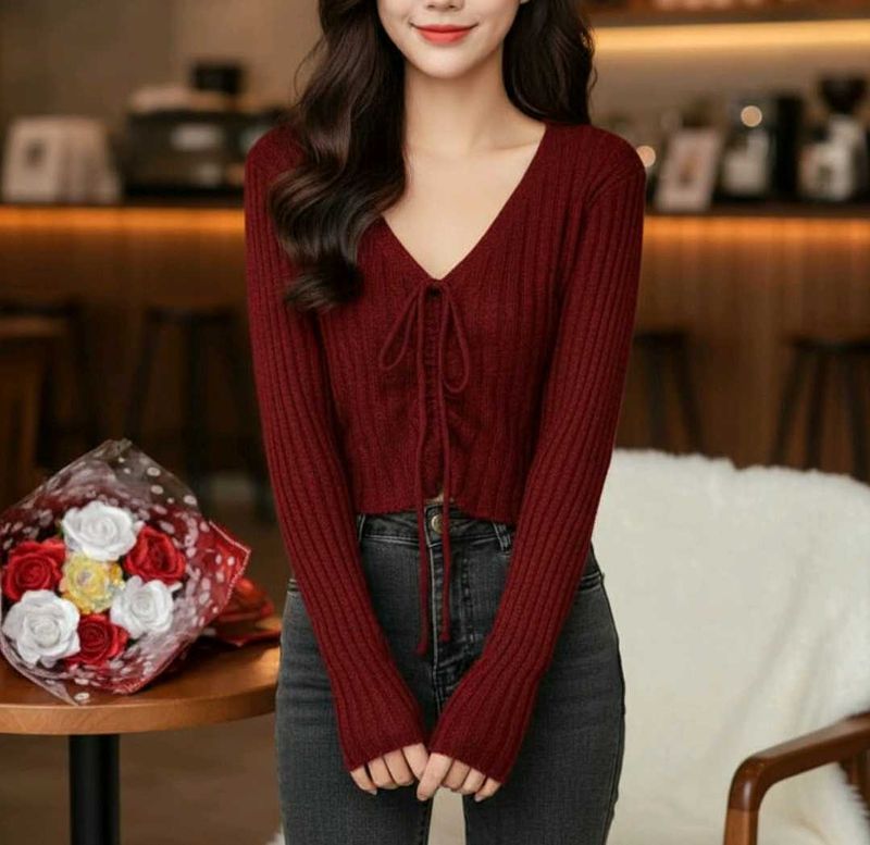 🎀Stylish Maroon Crop Top🎀