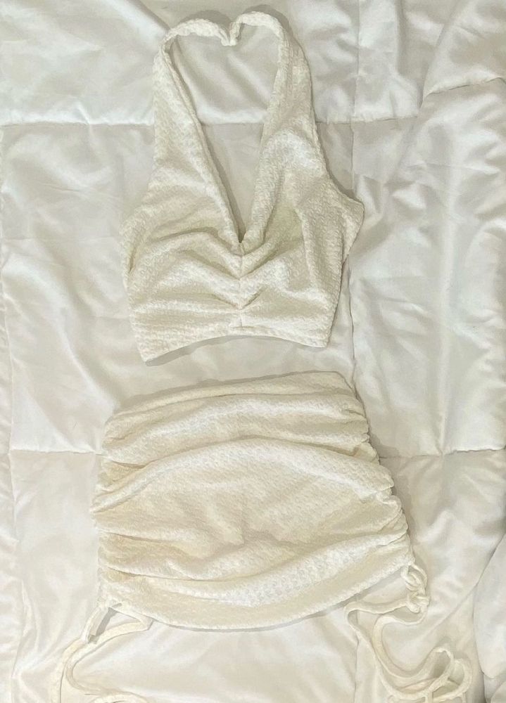 cute dreamy white coord set