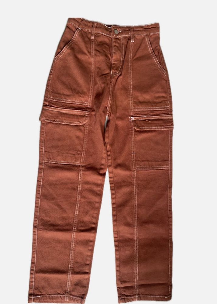 Rusted Brown Cargo Jeans