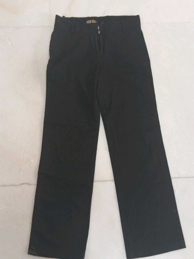 Black Casual Trousers For Women