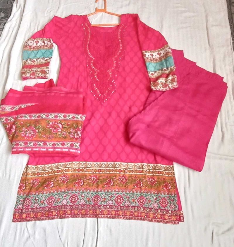 Pakistani Rose Pink Suit