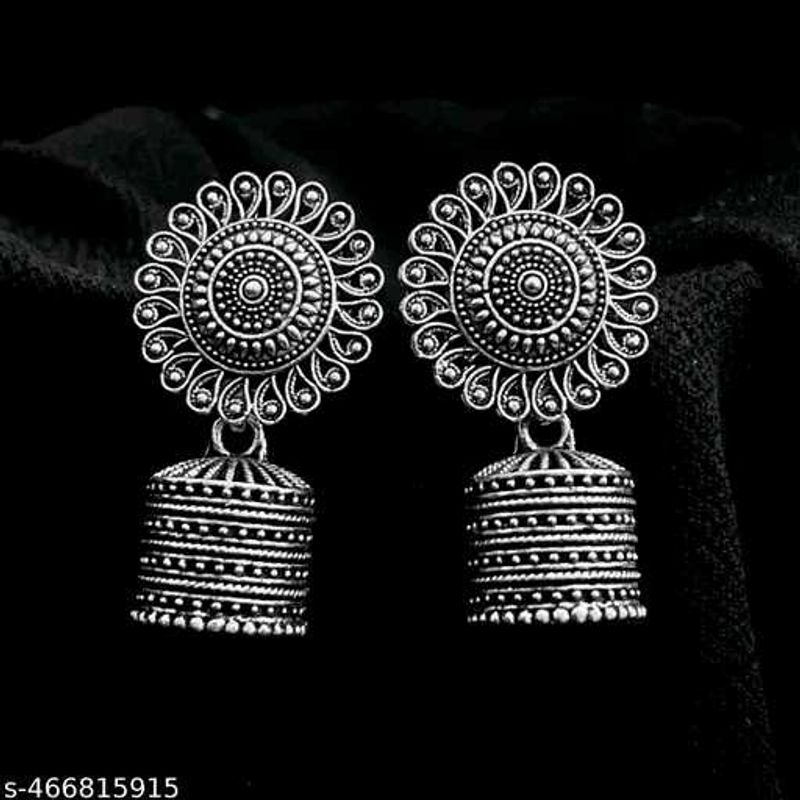 Silver Jhumka Earrings