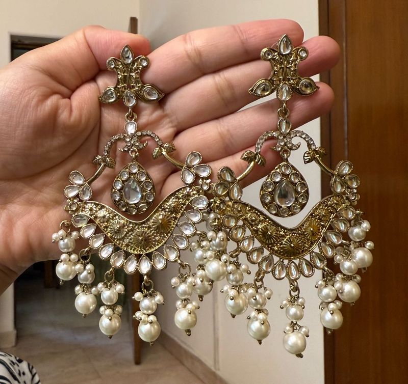 Antique Chandbalis with Pearl work