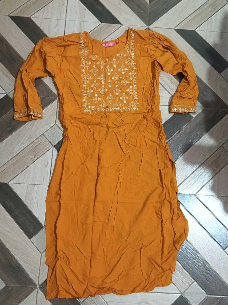 yellow Ethnic Kurta