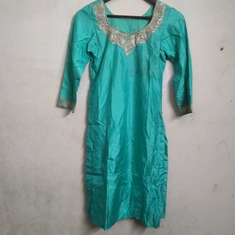 Elegant Pure Silk Complete Kurta SalwarSet