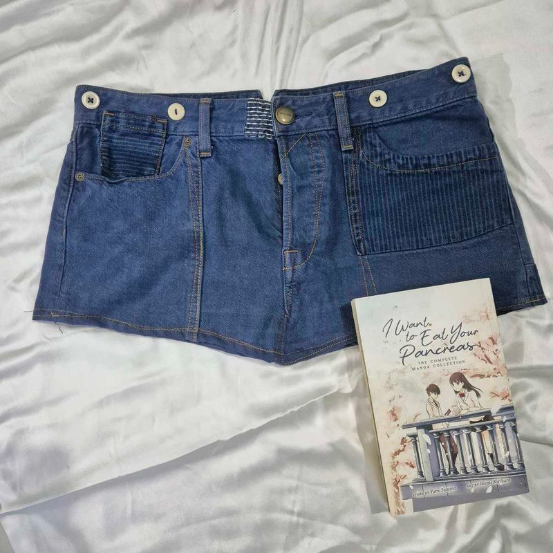 Micro Mini Denim Skirt