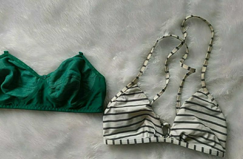 BIKINI AND COTTON NON PADDED BRA